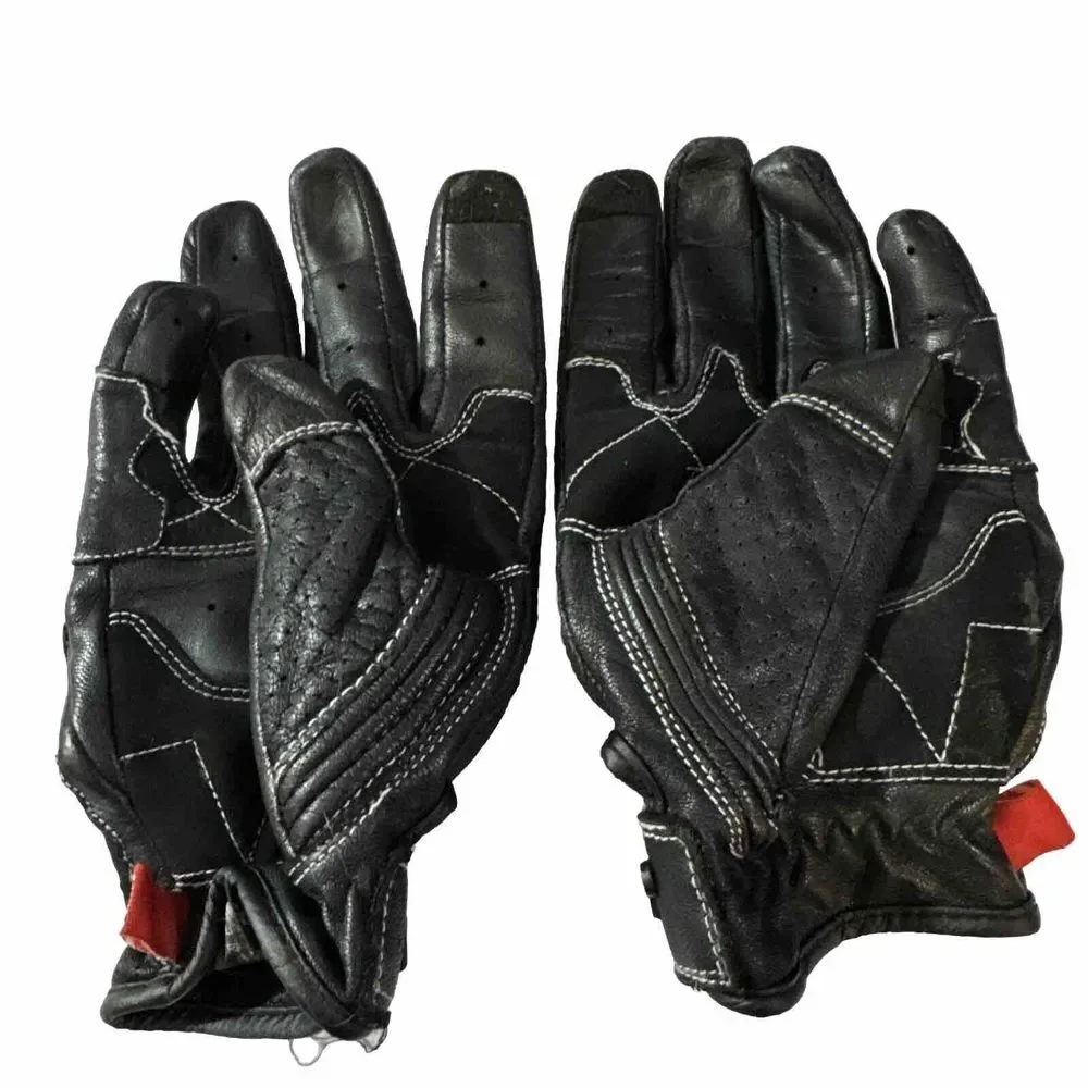 Noru‎ Unisex Size Medium Biking Motorcycle Gloves All Black W/Knuckle Protection